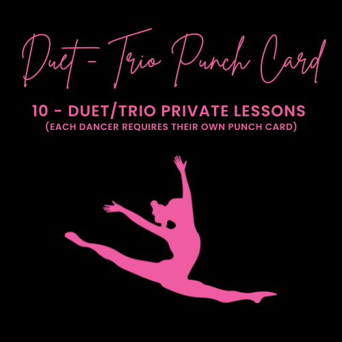 DUET/TRIO 10 LESSON PUNCH CARD