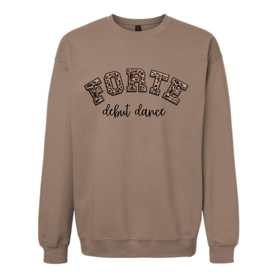FORTE CHEETAH PATCH GLITTER CREW