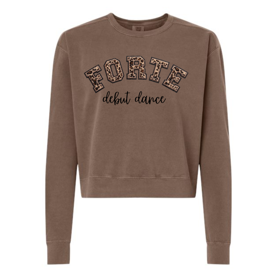 FORTE CHEETAH PATCH GLITTER MID-CREW