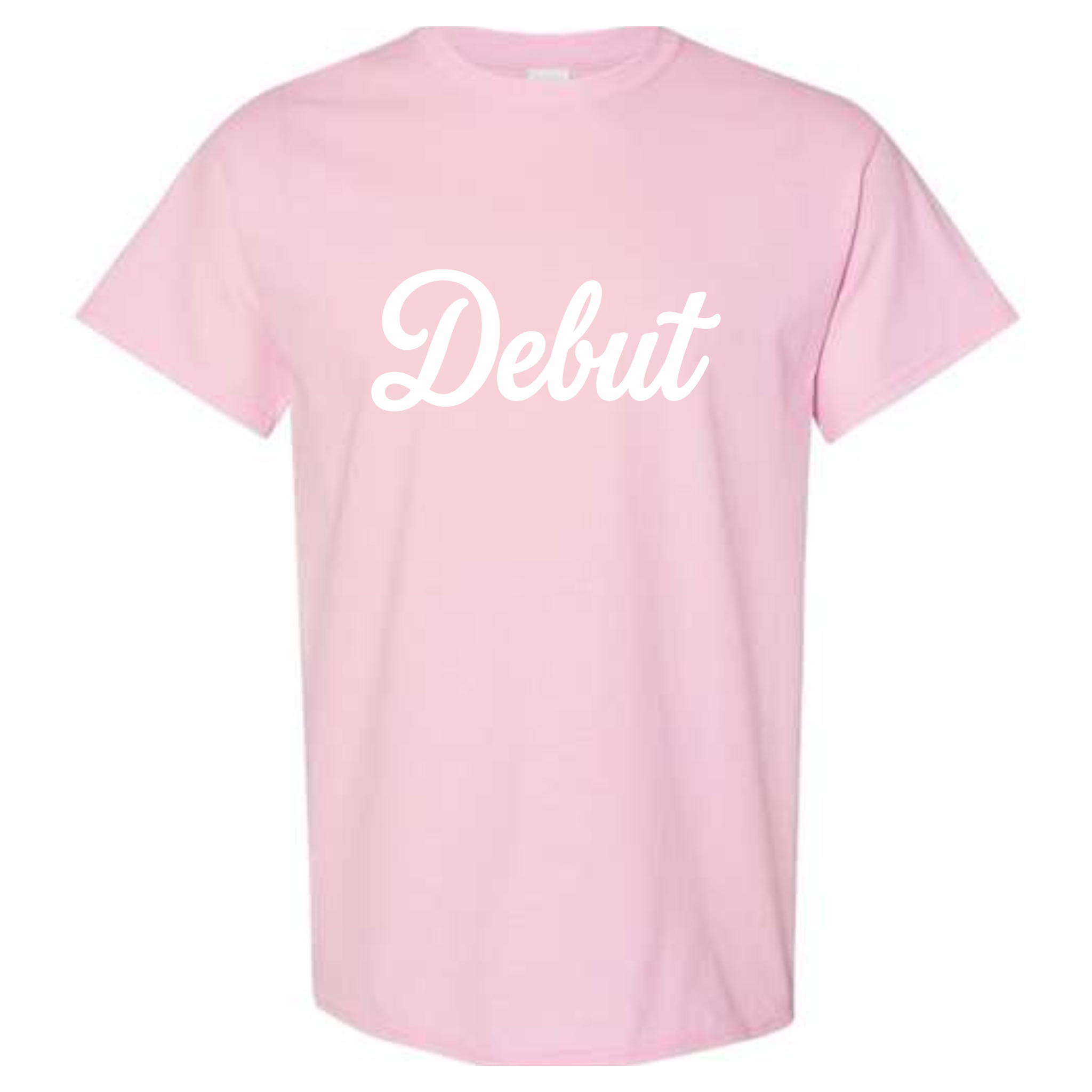 DEBUT FLOCK LIGHT PINK TEE (PLUSH FEEL)