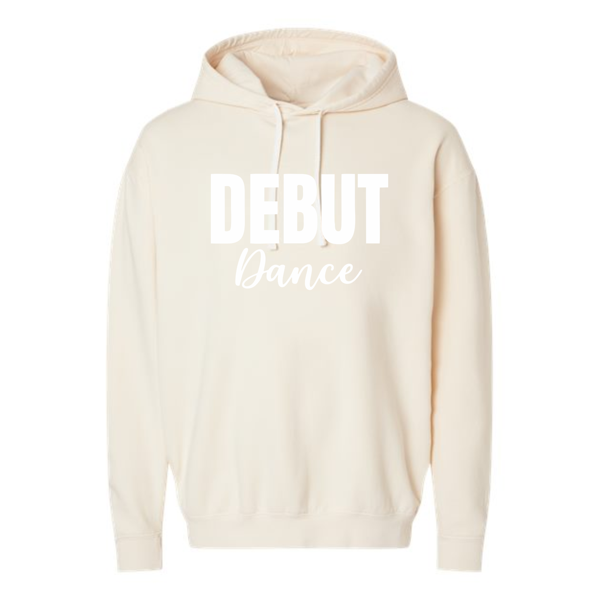 DEBUT BOLD WHITE PRINT HOODIE
