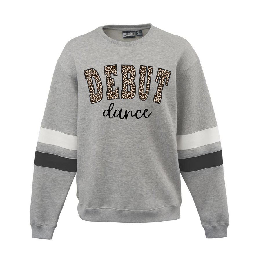 DEBUT CHEETAH PRINT VARSITY CREW