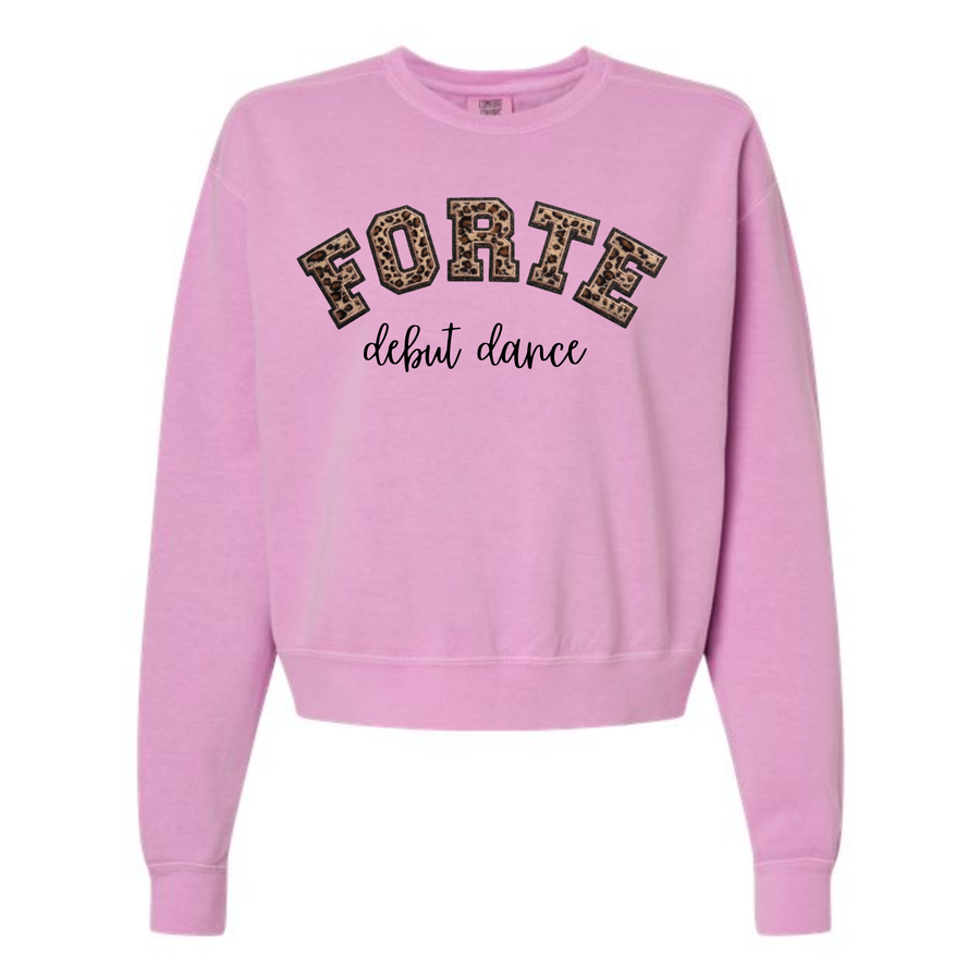 FORTE CHEETAH PATCH GLITTER MID-CREW