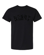 GLITTER - BLACK ON BLACK - GILDAN